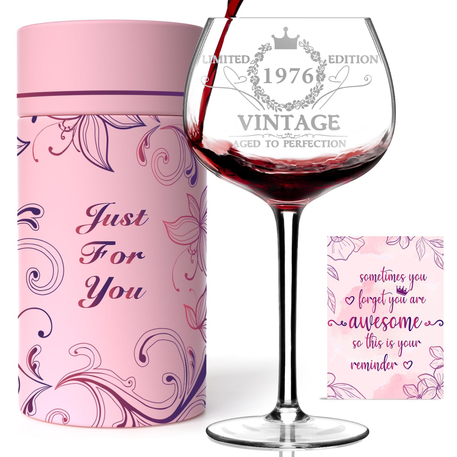 Custom Engraved Glasses - Wine (Custom Box Not Incl.)