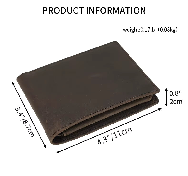 Custom Engraved RFID Blocking Leather Wallet - Personalized