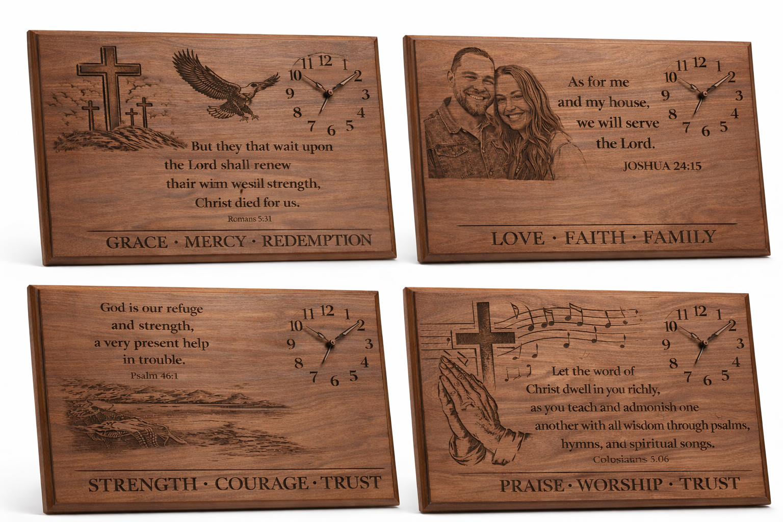 Custom Engraved Organization Plaque with Clock & Acrylic Numbers - Inspirational