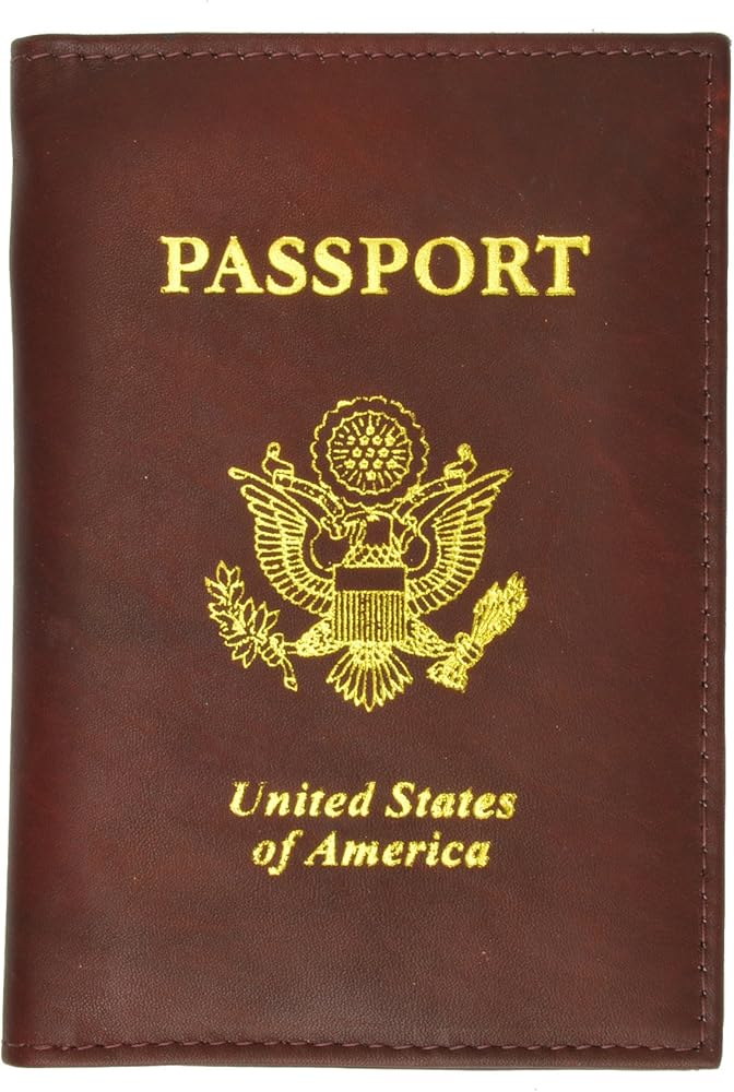 Custom Logo RFID Blocking Leather Passport Holder - Personalized Travel Wallet