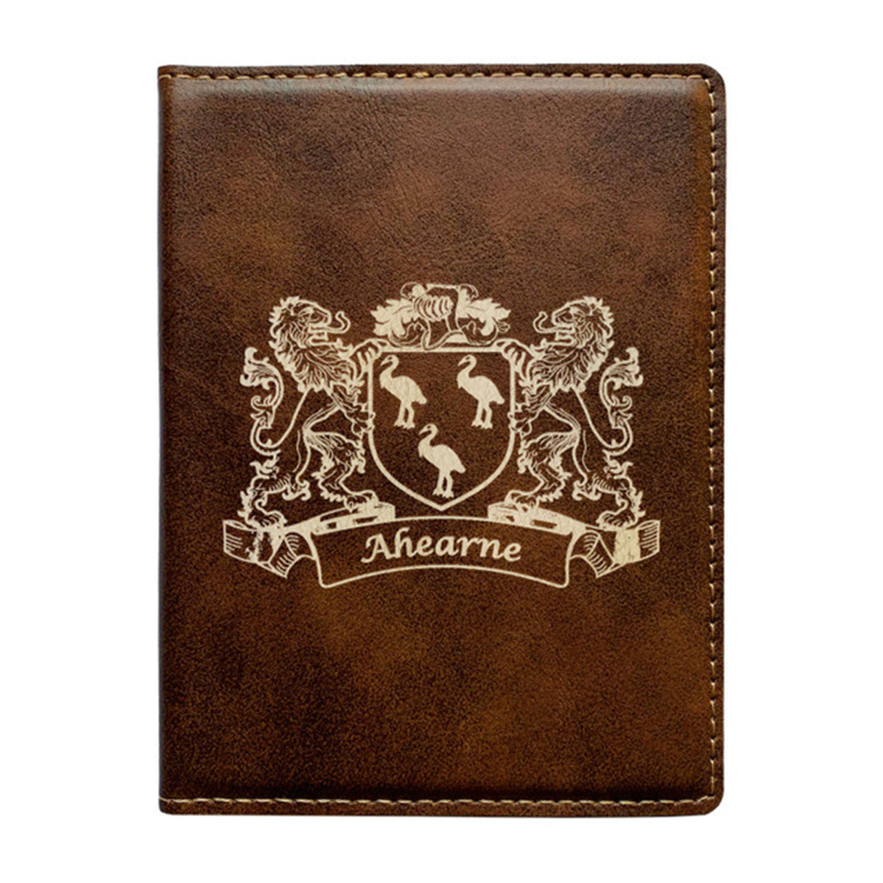 Custom Logo RFID Blocking Leather Passport Holder - Personalized Travel Wallet