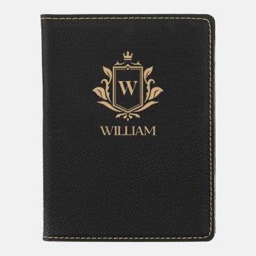 Custom Logo RFID Blocking Leather Passport Holder - Personalized Travel Wallet