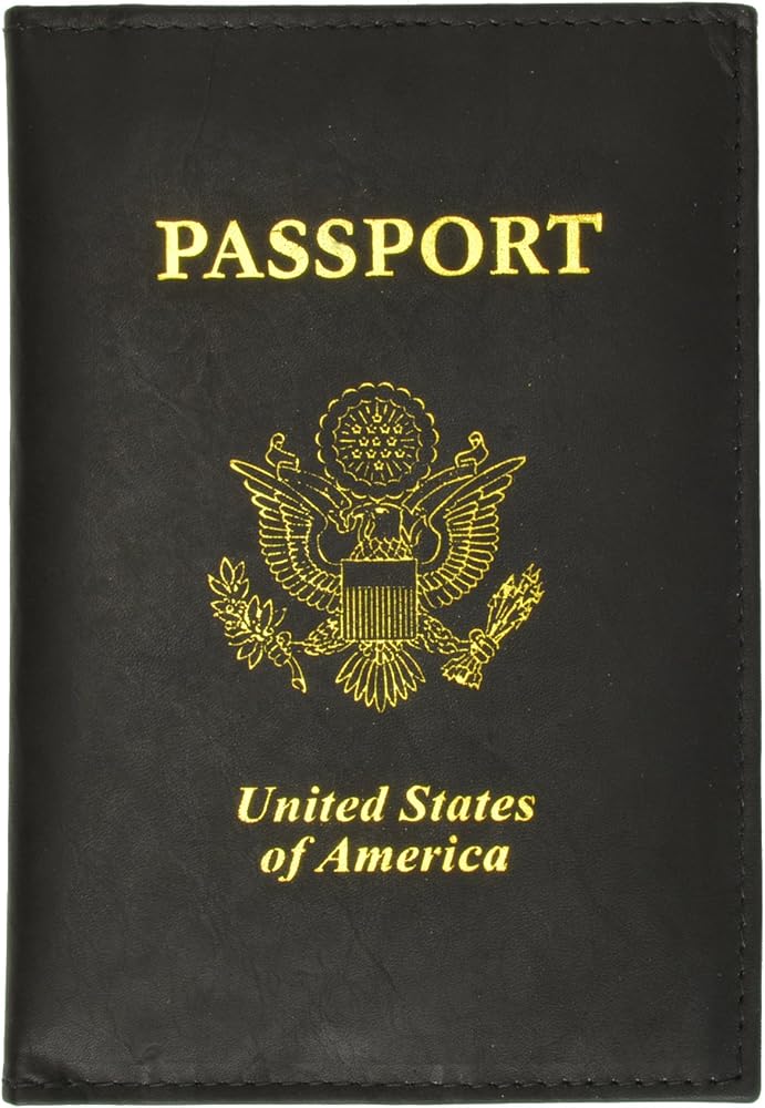 Custom Logo RFID Blocking Leather Passport Holder - Personalized Travel Wallet